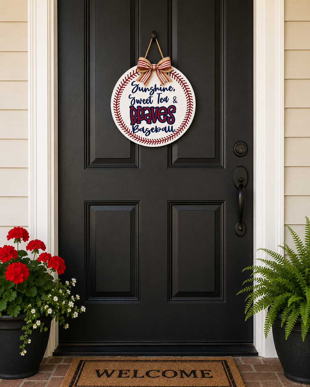 Baseball Season Front Door Hanger