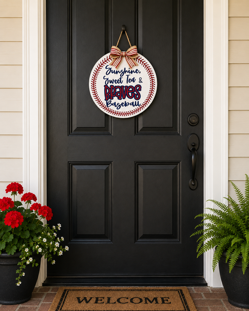 Baseball Season Front Door Hanger